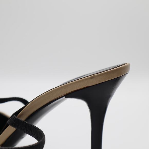 Sergio Rossi Leather Pointed Toe Slingback Pumps Size 37 - Picture 10 of 11